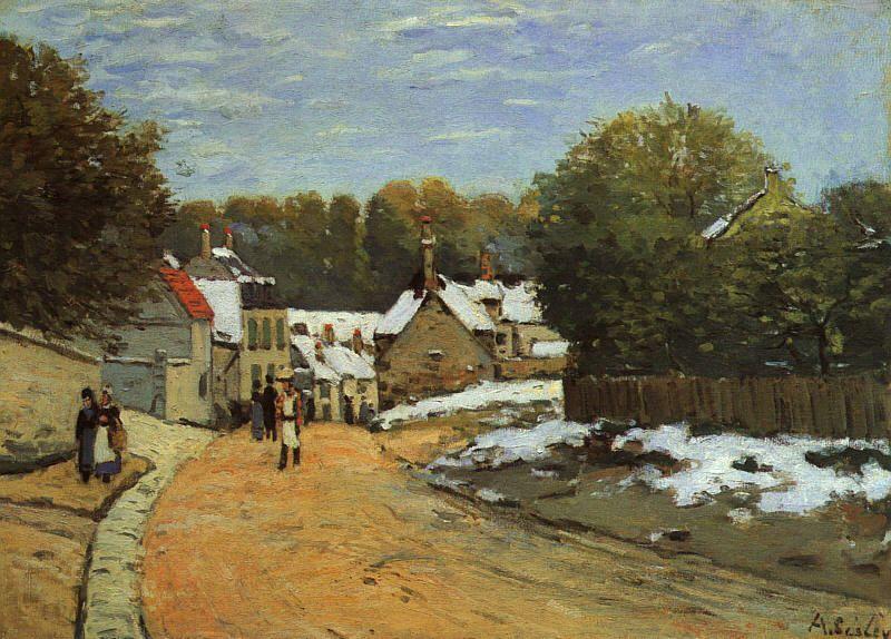 Alfred Sisley Early Snow at Louveciennes France oil painting art